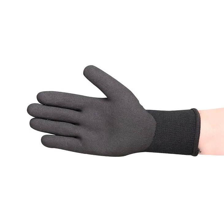 Black Sandy Nitrile Coated Work Gloves Heavy Duty 10 Gauge best