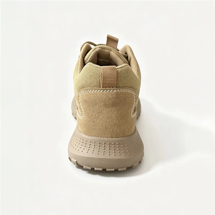 Canvas And Suede Safety Trainers With Lugged Rubber Sole factory