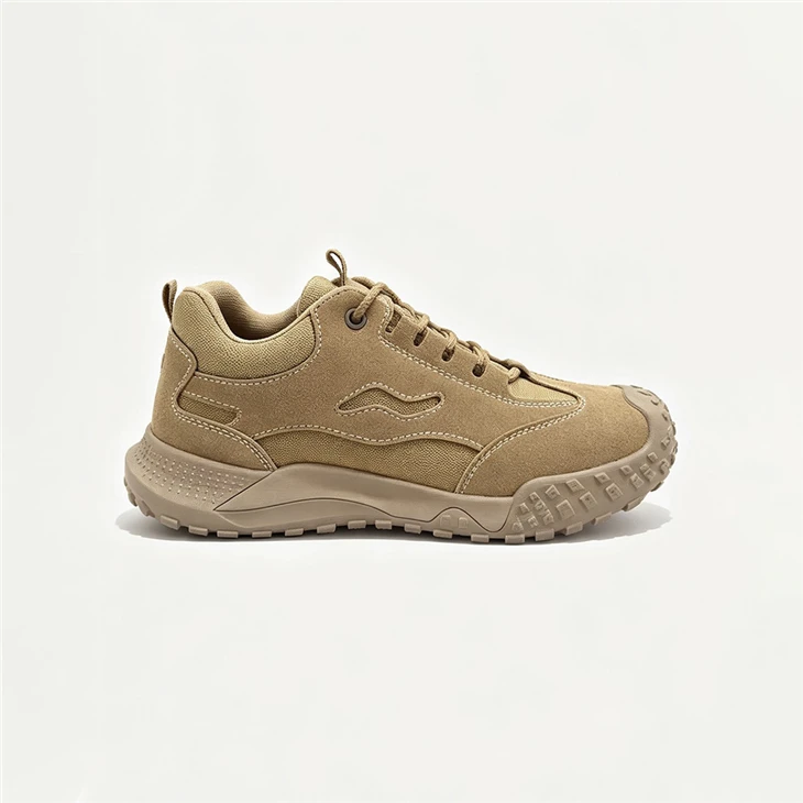 Canvas And Suede Safety Trainers With Lugged Rubber Sole best