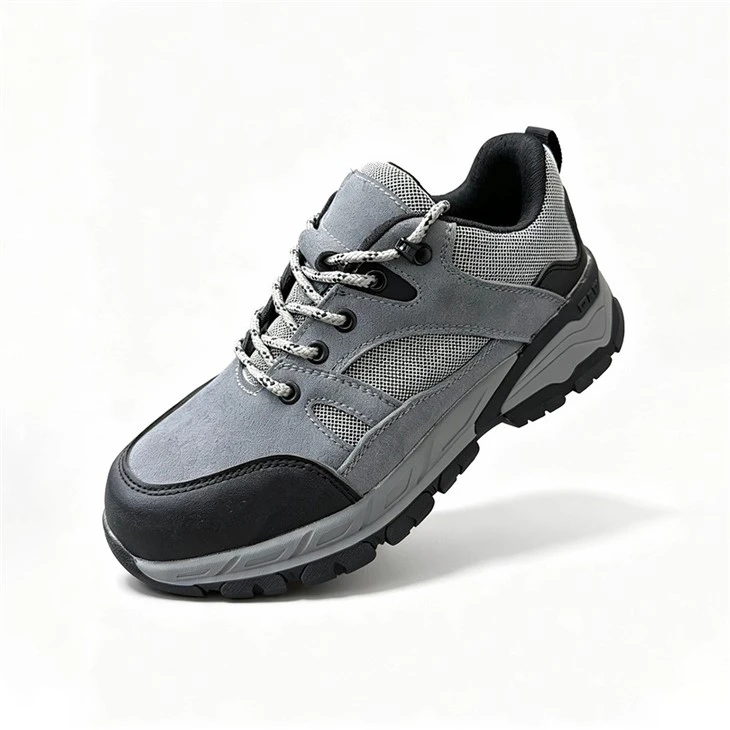 Grey Suede Safety Shoes On A Deep Lug Rubber Sole 50