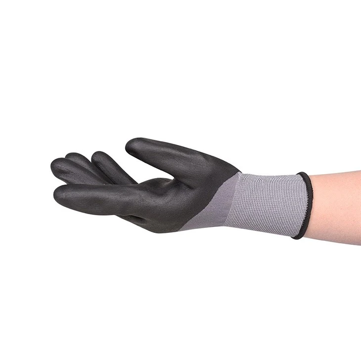Micro Foam Nitrile 3/4 Coated Work Gloves 15 Gauge Grey best