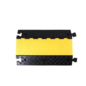 Outdoor Yellow Black Traffic Cable Ramp Protector