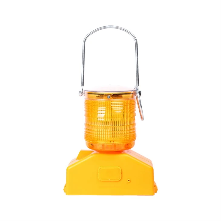 Amber Solar Traffic Flashing LED Solar Warning Light