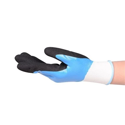 Double Dipped Sandy Nitrile Work Gloves Full Immersion Waterproof