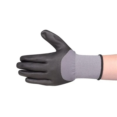 Micro Foam Nitrile 3/4 Coated Work Gloves 15 Gauge Grey