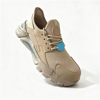 Microfibre And Mesh Safety Sneakers With Steel Toe And EVA Outsole
